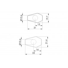 Turn Lights Plate Supports - Honda - 9655