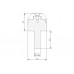 Short Bar end weights with rim - BMW - 8022