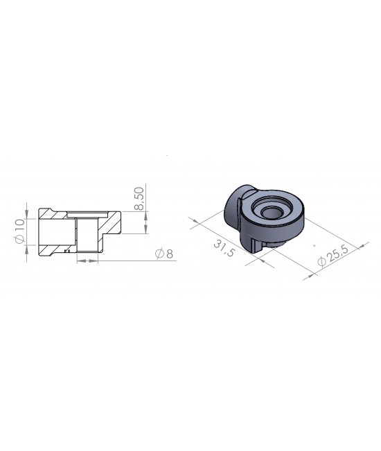 Spiegel Adapter - BMW - R NINE T RACER